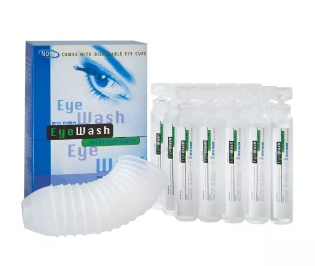 OPTO PHARM Eyewash 15ml x 15s (Viene con oculares desechables) Envío gratuito