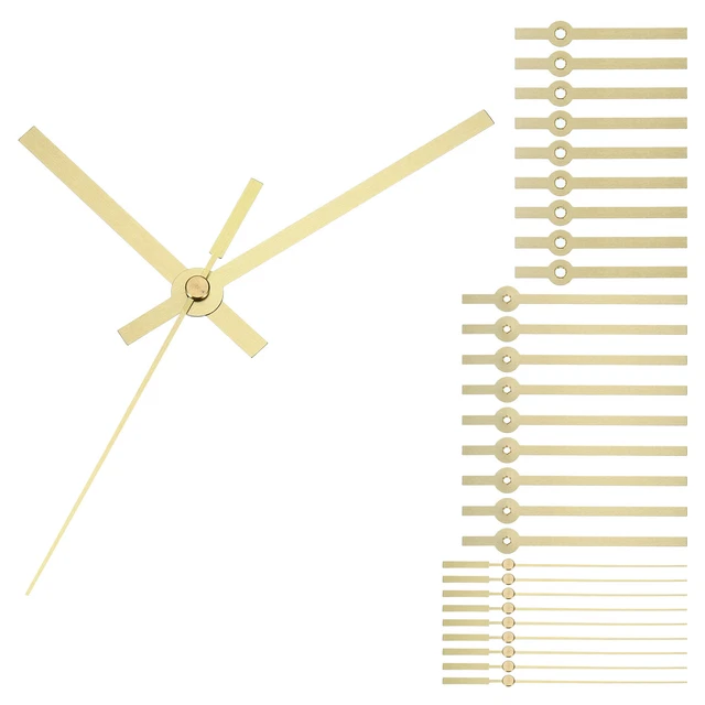 Clock Hands Kit, 10 Set Clock Hands Kits Clock Mechanism Aluminum, Gold, A14