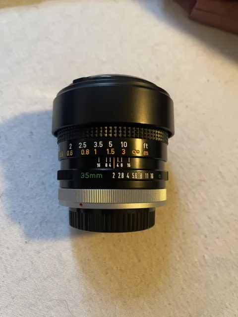 Rare "O" Concave Canon Fd 35Mm F2 Mf Wide Angle Lens First Version Clean Optic