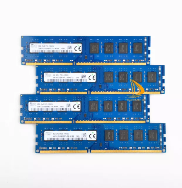 Für SK Hynix 4x 8 GB 2Rx8 PC3-10600 DDR3 1333MHz NON-ECC Desktop-Speicher RAM $#