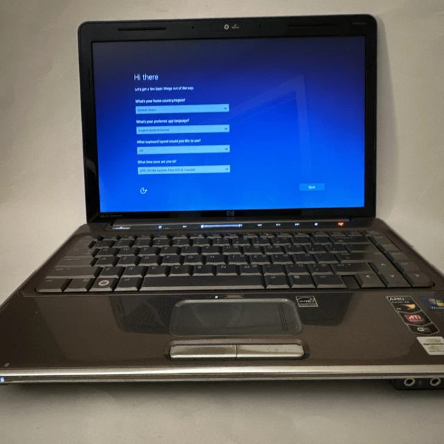 Used HP Pavilion dv7-1225dx  AMD Turion X2 2.1GHz 4GB RAM AC Charger Windows 10