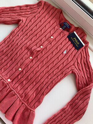 Ralph Lauren Polo Girls Cable Knit Cardigan Age 12-14 Years Bnwt