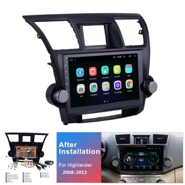 10.1" Android 9.1 2+32GB Stereo Radio GPS Nav Player For Toyota Highlander 08-13