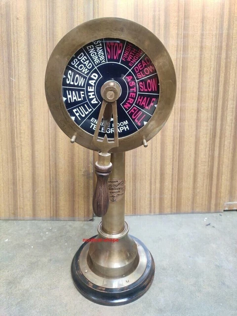 Vintage 20 Zoll Messing Antik Schiff Marine Maschinenraum Glocke Ton...