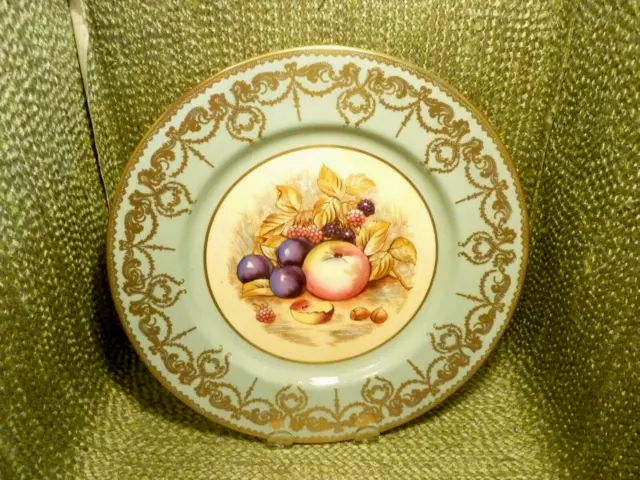 Beautiful Aynsley Vintage Bone China Cabinet Plate Signed D Jones Autumn Fruits