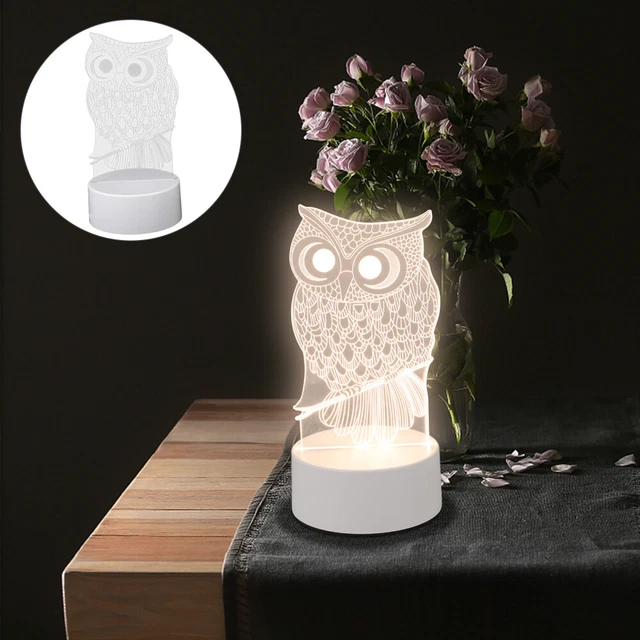 3 D NEON 3d Night Light USB Bedside Lamp Animal Shape Baby Child £9.69