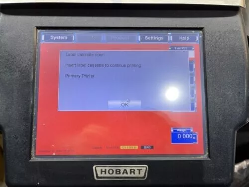 Hobart Scale Printer 029340-JR Deli Grocery Ethernet Unknown Supervisor ID HLXWM