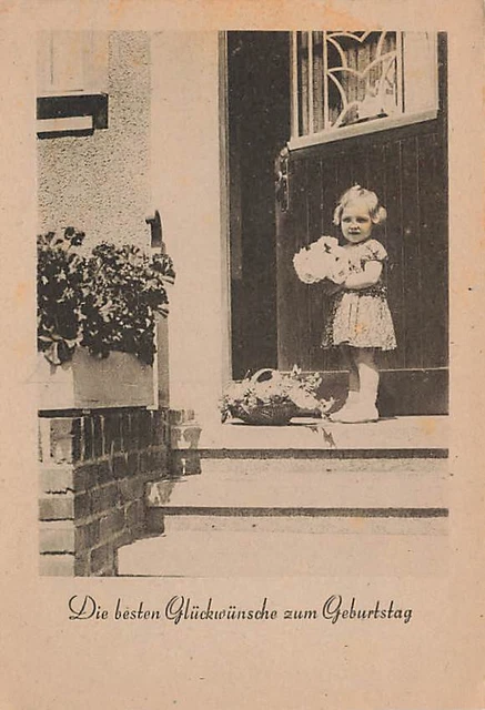 ALTE AK DIE besten Glückwünsche zum Geburtstag 1967 ungel