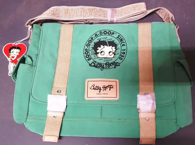 New BETTY BOOP Licensed Messenger Bag (Green color) US Seller