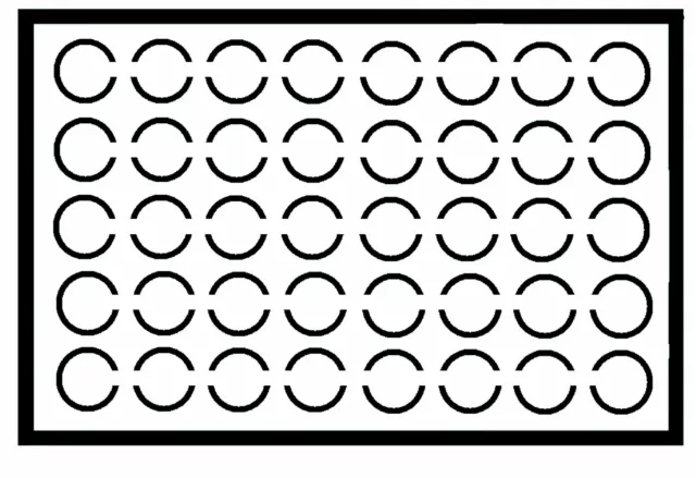 Münztableaus-Schwarz-40-runde-Fächer-32, 5mm Look 12337-40-32,5 À Caps 27,5 2