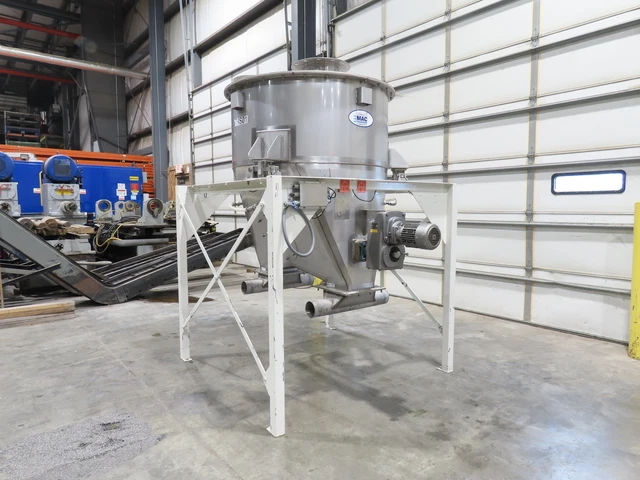 MAC Equipment Stainless Food Grade Dry Batch Mixer 48" Tank with Scales 40Cu/Ft