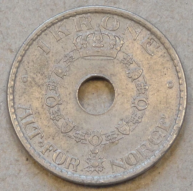 Norway 1925 Krone Better Circulated Grade as Pictured
