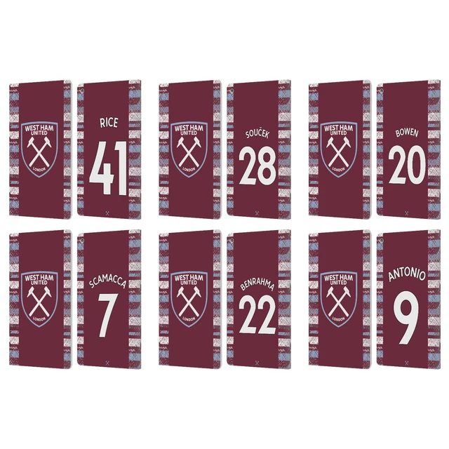 West Ham United FC Stainless Steel Colour Stripe Band Ring – Official Merchandise (S/M/L)