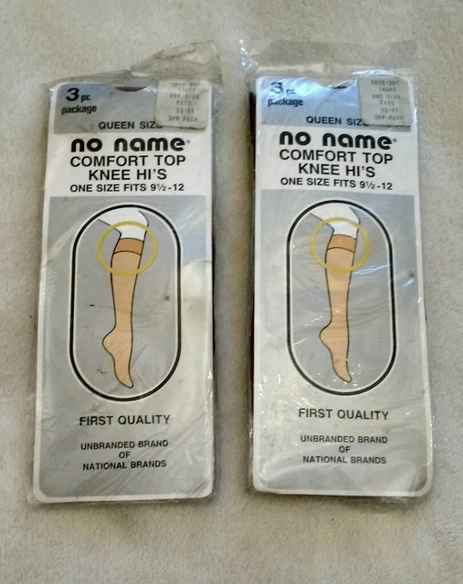 KNEE HIGH Sheer Socks 6 Pairs Knee Hi's Comfort Top Nylons NEW SEALED Taupe
