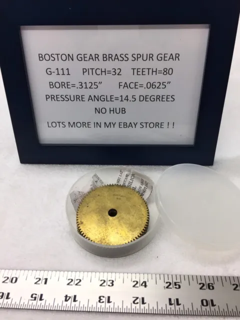 Boston Gear Brass G111 Spur Gear 32 Pitch 80 Teeth For Lathe Machine Clock Etc.