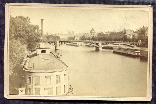 photo Débitte & Hervé ancienne format Cabinet La Seine Maison flottante à vendre