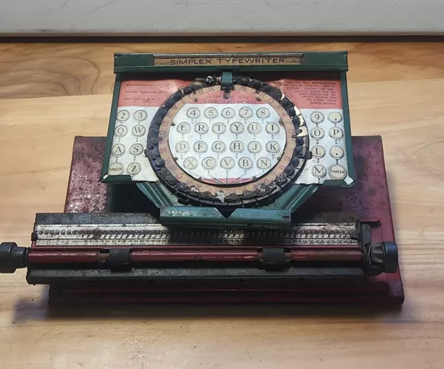 Vintage Simplex Typewriter children's tin toy original