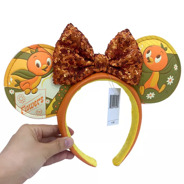 Disney Orange Bird Epcot Flower Garden Festival 2023 Minnie Mouse Ears Headband