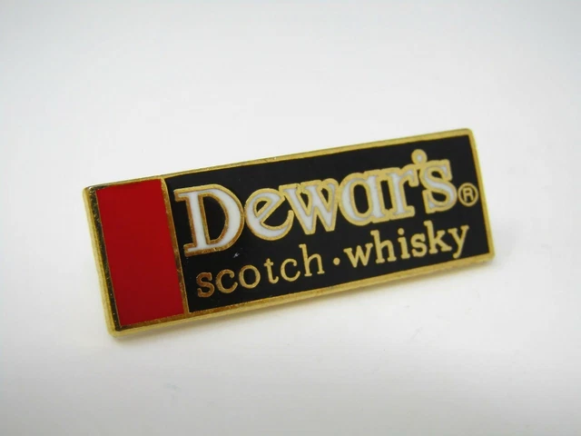 Dewar's Scotch Whiskey Pin Red & Black Design