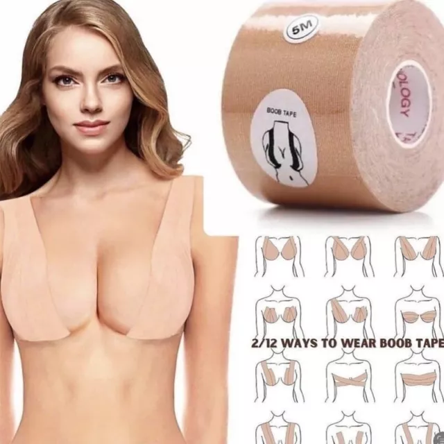5m Body Invisible Bra Boob Tape Nipple Cover Breast Lift Push Up Sticky Bra  UK