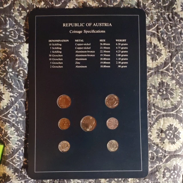 Coin Sets of All Nations Austria UNC 1986-1987-1988 2