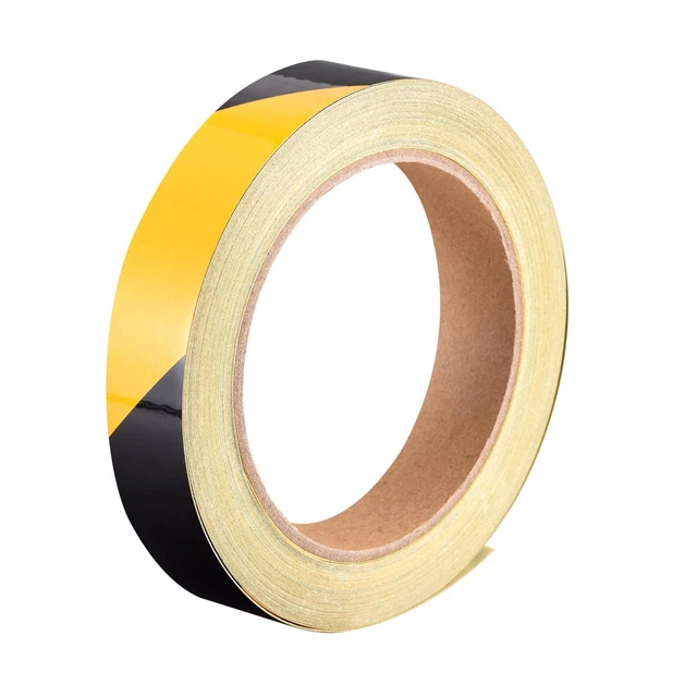 Reflektierendes Klebeband 20mm x 25m wasserdicht Warnband im Freien gelb schwarz