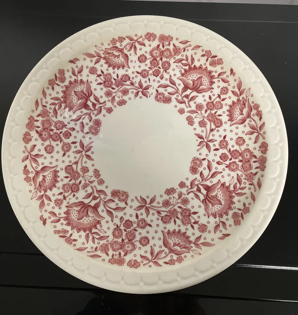 Vintage Syracuse China Roxbury Dinner Plate Kansas City Railroad Red Floral