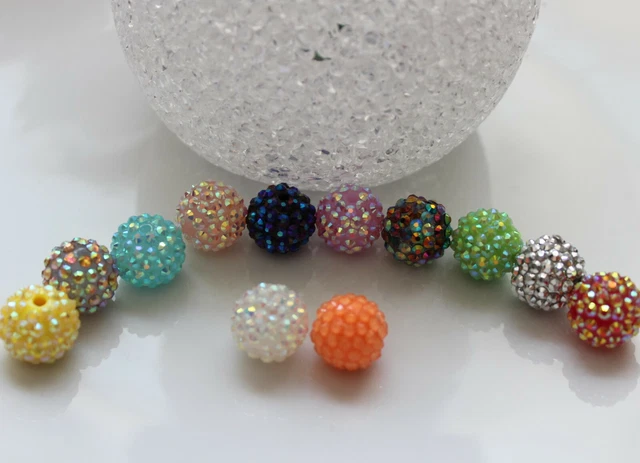 Lot De 20 Perles Rondelle 10mm Strass Argenté - Marque SAVMER - Neuf Pour Création Bijoux
