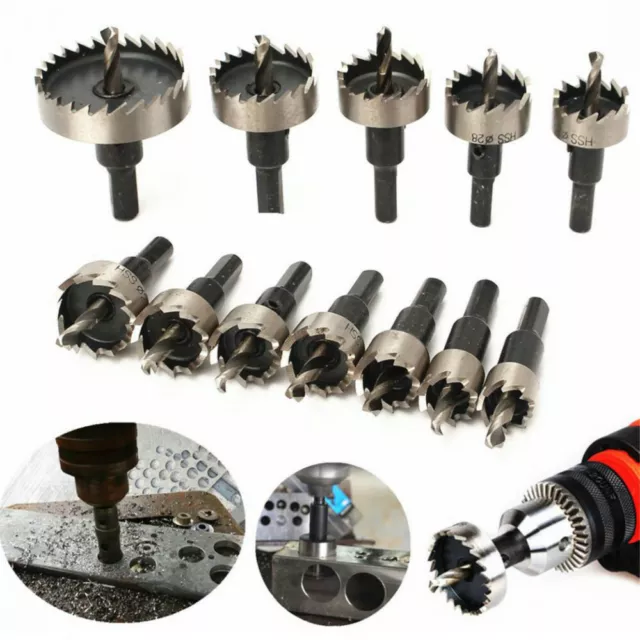 12-100MM Hole Saw Tooth HSS Stainless Steel Drill Bit Cutter Tool For Metal Wood