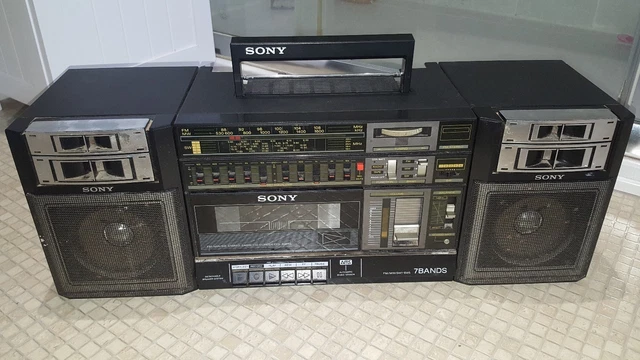 SONY CFS-1000L RADIONE Stereo Boombox Vintage Cassette No Radio Ok EUR 55,00 - FR