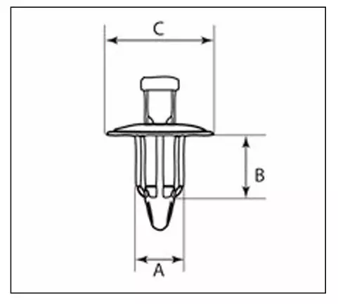 BOLT Rivet en plastique M6 compatible avec HONDA CBR 1000 RR FIREBLADE (SC57) 10 2