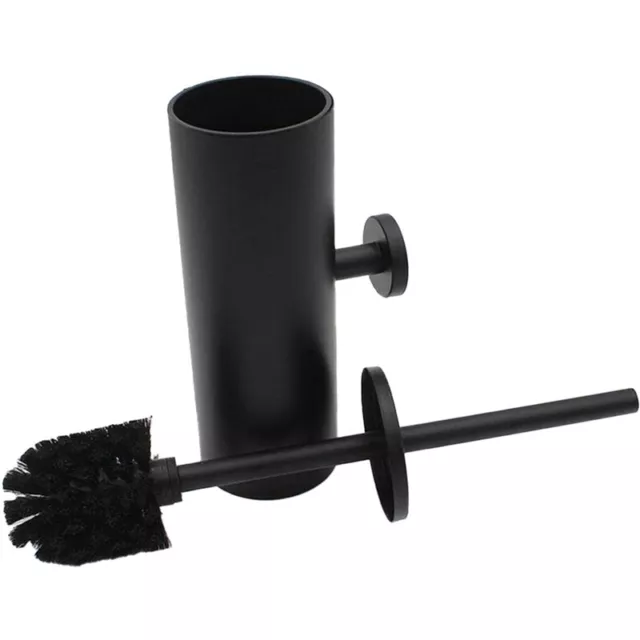 Black Toilet Brush Holder Steel Cleaning Tool Bathroom Toilet Brush B5A27701