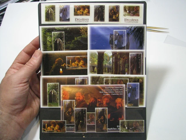 New Zealand Stamp Sc #1750-61 Lord of the Rings Set MNH Stamps Sheets Strip LOTR