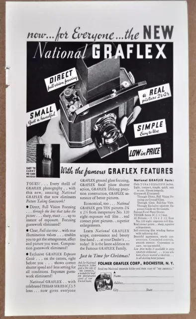 1932 GRAFLEX Camera advertisement, National Graflex camera, Folmer Graflex