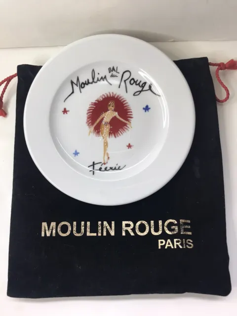 Limoges Bal Du Moulin Rouge Feerie Collectibales Plate Paris 6" Hand Painted