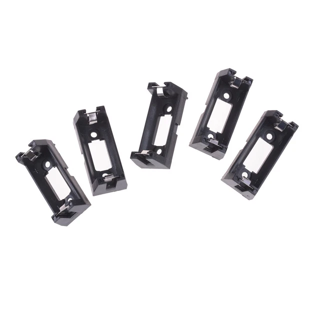 5x  PCB Plug-in Type CR123A Lithium Battery Holder Socket Black  D-*-