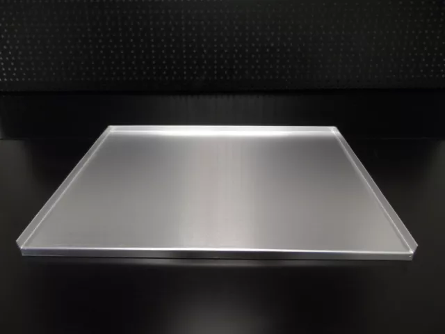 Thekenbleche 10x Aluminium neu silber gebeizt 40x30x1cm verschweißt + gebördelt 2