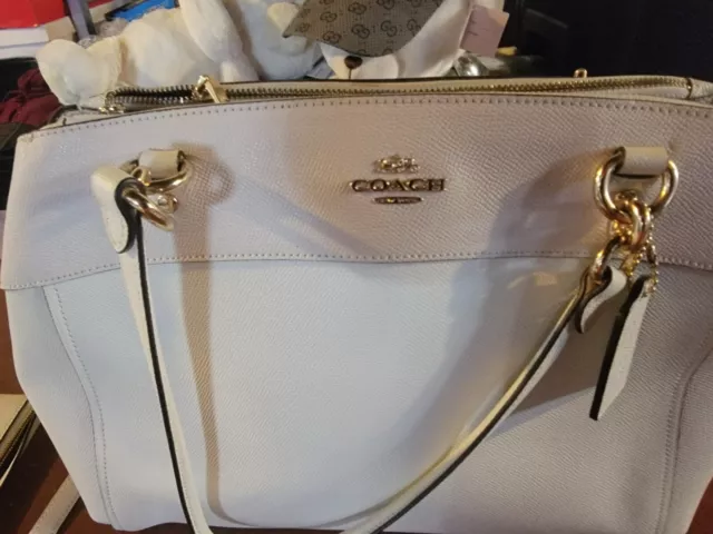 AUTHENTIC CREAM COACH purse designer spring summer bag £202.64 ...