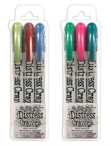 Tim Holtz Distress Holiday Pearl Crayons Sets 3&4 TSCK81173 & TSCK81180