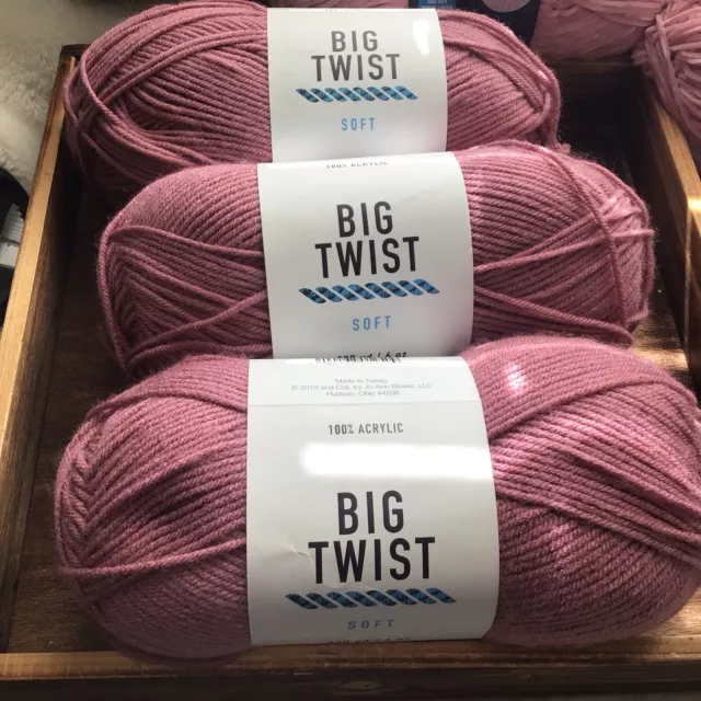 Big Twist Natural Wool Blend Yarn Weight #6 Taupe Color 5oz/142g 105yds/96m