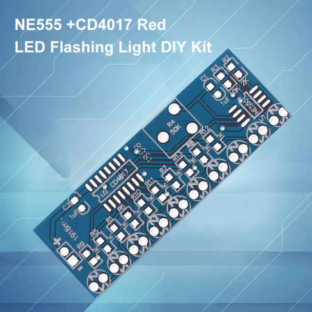 fr Electronic Kit 2.5-14.5V LED Flashing Light DIY Kit LED Water Flowing Effect 3