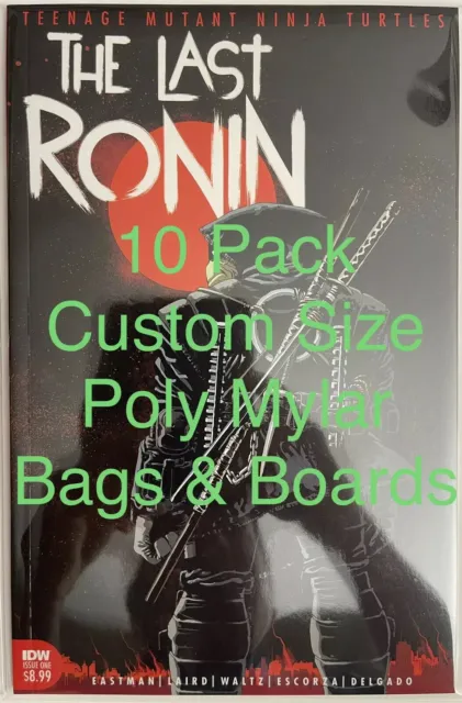 Ten X Teenage Mutant Ninja Turtles Last Ronin #1 Poly Mylar Bags & Custom Boards