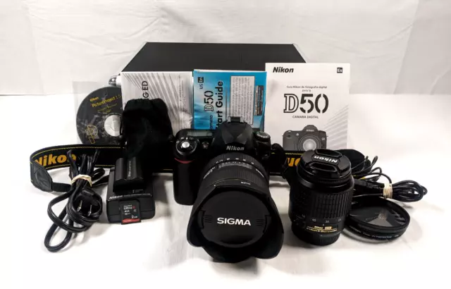 Nikon D50 Digital SLR Camera with 18-55mm Nikon & 17-35mm Sigma Lens (Works)