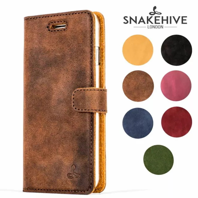 Snakehive Apple iPhone 8 Premium Genuine Leather Wallet Case w/Card Slots