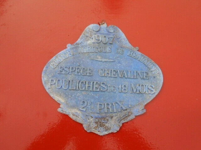 Ancienne plaque Concours Bestiaux 1992 à N.D. de Gravenchon - Le Grenier de Lisette