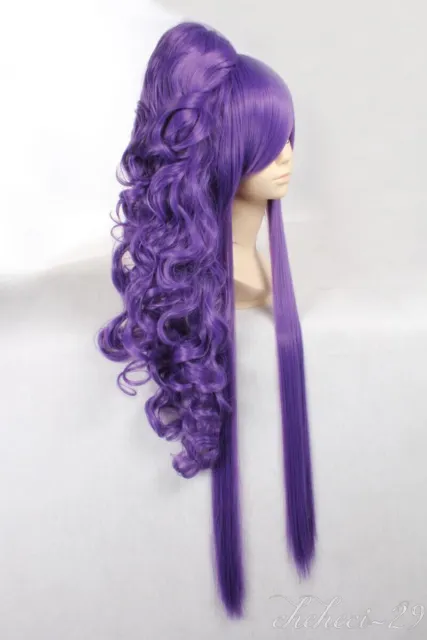 Camui Gakupo Gackpoid long cosply one ponytail full wigs unisex's Rose hairnet