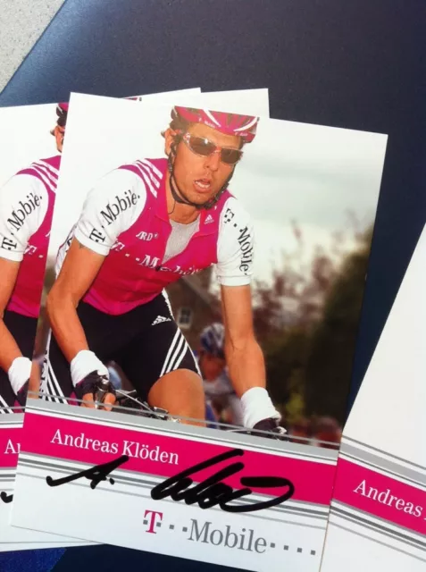 Autogrammkarte Andreas Klöden Team T-Mobile Radsport Karte original signiert
