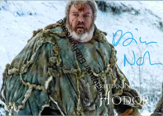 Original Autogramm Kristian Nairn HODOR in Game of Thrones COA /// Autograph sig