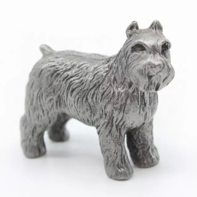 PEWTER Bouvier Des Flandres Dog - Rawcliffe / P Davis 1" Metal Animal Miniature