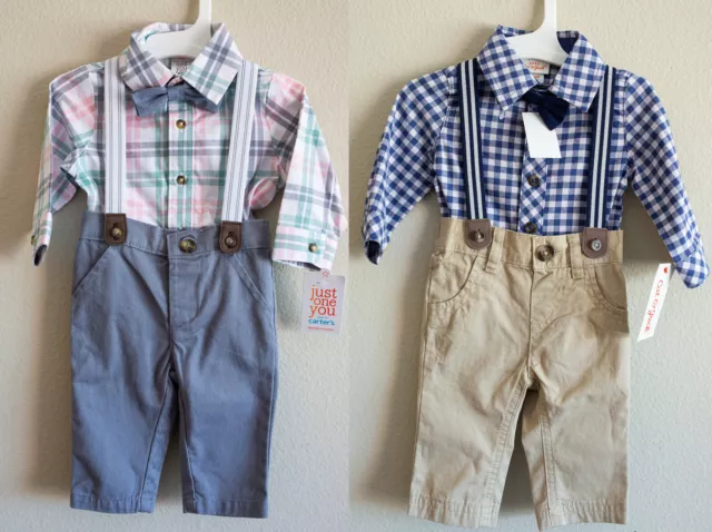 BUNDLE Just One You by Carter's Baby Boys 3 piece suit + 3 month Cat & Jack NWT